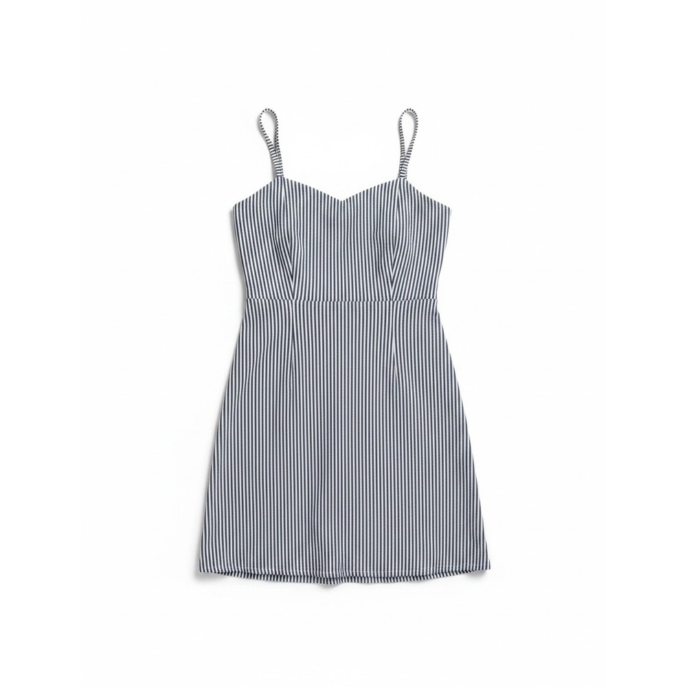 Brandy Melville Homecoming blue White Striped Mini XS S Made‎ in Italy Cotton